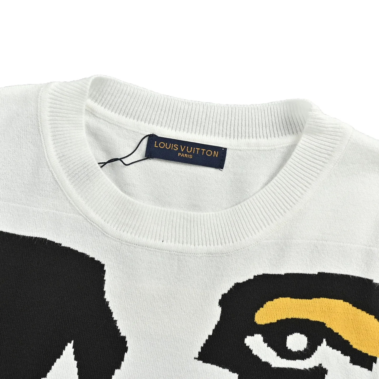 Louis Vuitton/Louis Vuitton portrait jacquard wool knit short sleeves